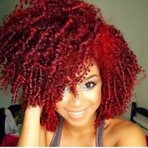 bright red hair colour