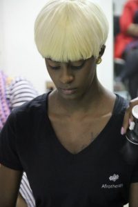 blonde afro hair, afrotherapy hairdressers, edmonton, london