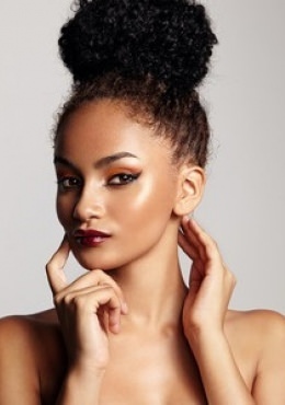 curly afro upstyle