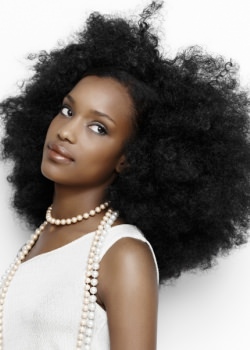 Natural black hair